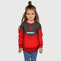 Свитшот детский Gambit Gaming Uniform, цвет: 3D-красный — фото 2