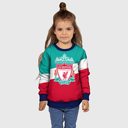 Свитшот детский Liverpool: You'll never walk alone, цвет: 3D-синий — фото 2