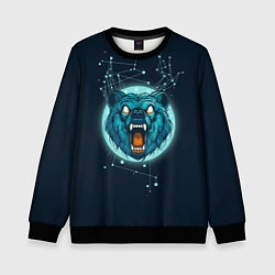 Свитшот детский Космический медведь, цвет: 3D-черный