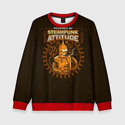 Свитшот детский Steampunk Attitude, цвет: 3D-красный