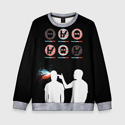 Свитшот детский Twenty one pilots, цвет: 3D-меланж