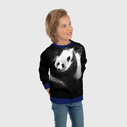 Свитшот детский Молочная панда, цвет: 3D-синий — фото 2