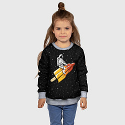 Свитшот детский Сладкая ракета, цвет: 3D-меланж — фото 2