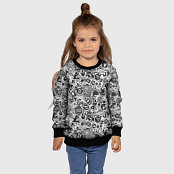 Свитшот детский Стикербомбинг, цвет: 3D-черный — фото 2