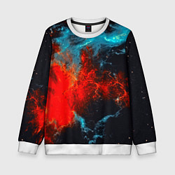 Свитшот детский Космос, цвет: 3D-белый