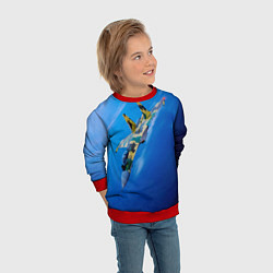 Свитшот детский Су 35, цвет: 3D-красный — фото 2