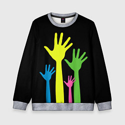 Свитшот детский Руки вверх!, цвет: 3D-меланж