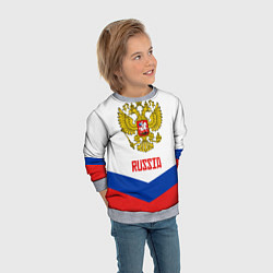 Свитшот детский Russia Hockey Team, цвет: 3D-меланж — фото 2