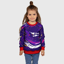 Свитшот детский Фиолетовый акрил, цвет: 3D-красный — фото 2