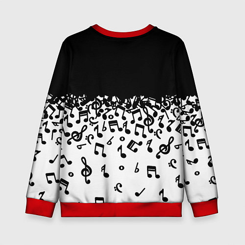 Детский свитшот Поглощение музыкой / 3D-Красный – фото 2