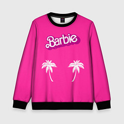 Свитшот детский Barbie пальмы, цвет: 3D-черный