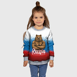 Свитшот детский Russian Bear, цвет: 3D-меланж — фото 2
