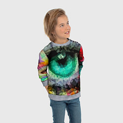 Свитшот детский Eyes swag, цвет: 3D-меланж — фото 2