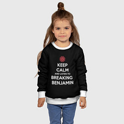 Свитшот детский Keep Calm & Breaking Benjamin, цвет: 3D-белый — фото 2