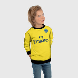Свитшот детский PSG FC: Yellow, цвет: 3D-черный — фото 2