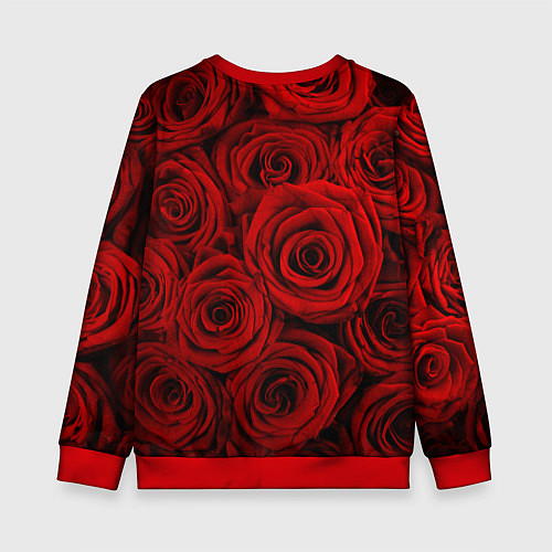 Детский свитшот Красные розы / 3D-Красный – фото 2