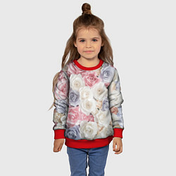 Свитшот детский Букет из роз, цвет: 3D-красный — фото 2