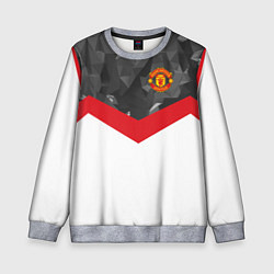 Свитшот детский Man United FC: Grey Polygons, цвет: 3D-меланж