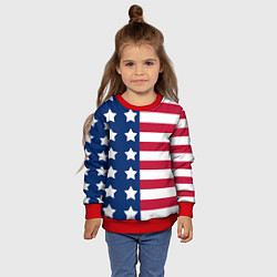 Свитшот детский USA Flag, цвет: 3D-красный — фото 2