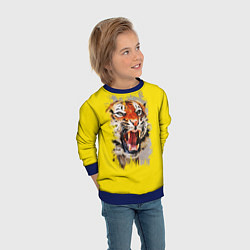 Свитшот детский Tiger Art, цвет: 3D-синий — фото 2