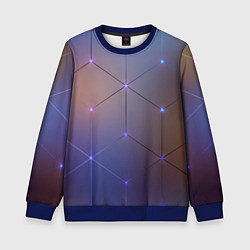 Свитшот детский НЕЙРОННАЯ СЕТЬ NEURAL NETWORK, цвет: 3D-синий