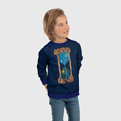 Свитшот детский Звёздные часы, цвет: 3D-синий — фото 2