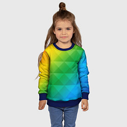 Свитшот детский Colored wall, цвет: 3D-синий — фото 2
