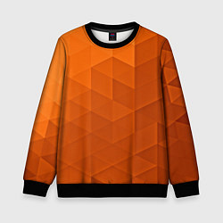 Свитшот детский Orange abstraction, цвет: 3D-черный