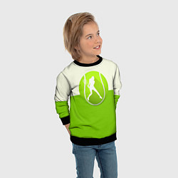 Свитшот детский Символ теннисиста, цвет: 3D-черный — фото 2