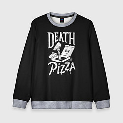 Свитшот детский Death By Pizza, цвет: 3D-меланж