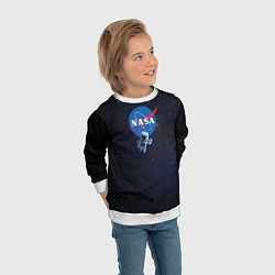 Свитшот детский NASA: Hello World, цвет: 3D-белый — фото 2