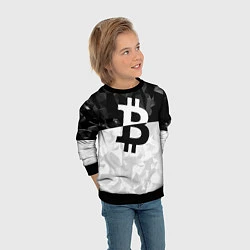 Свитшот детский Bitcoin: Poly Style, цвет: 3D-черный — фото 2