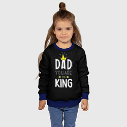 Свитшот детский Dad you are the King, цвет: 3D-синий — фото 2
