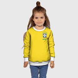 Свитшот детский Сборная Бразилии, цвет: 3D-белый — фото 2