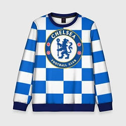 Свитшот детский FC Chelsea: Grid, цвет: 3D-синий