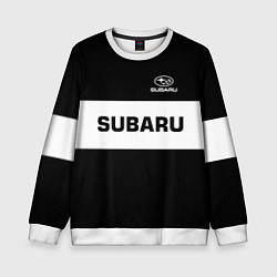 Свитшот детский Subaru: Black Sport, цвет: 3D-белый