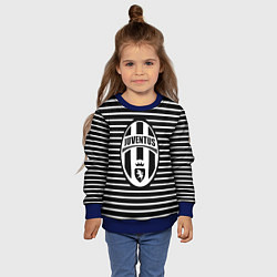 Свитшот детский FC Juventus: Black Lines, цвет: 3D-синий — фото 2