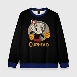 Свитшот детский Cuphead: Mugman, цвет: 3D-синий