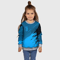 Свитшот детский FC Juventus: Blue Original, цвет: 3D-меланж — фото 2