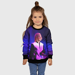 Свитшот детский Lil Pump: Neon Style, цвет: 3D-черный — фото 2
