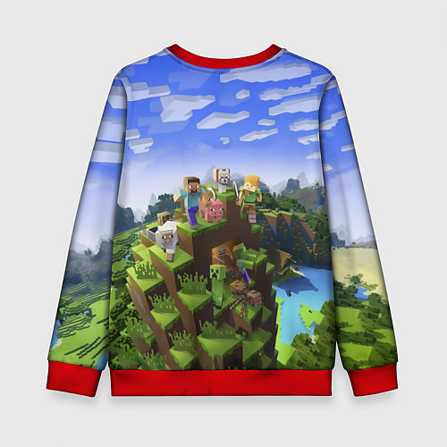 Детский свитшот Майнкрафт: Павел / 3D-Красный – фото 2
