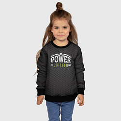 Свитшот детский Power Lifting, цвет: 3D-черный — фото 2