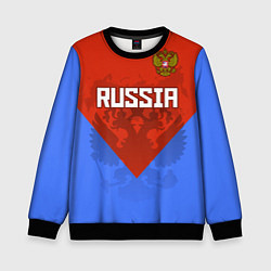 Свитшот детский Russia Red & Blue, цвет: 3D-черный