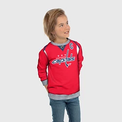 Свитшот детский Washington Capitals: Ovechkin Red, цвет: 3D-меланж — фото 2