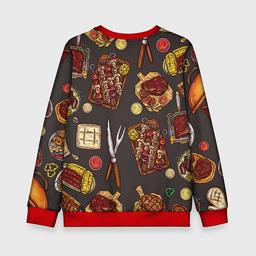 Детский свитшот Шашлычное раздолье / 3D-Красный – фото 2