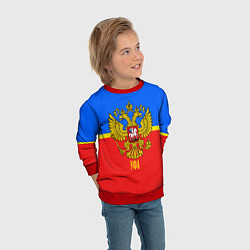 Свитшот детский Уфа: Россия, цвет: 3D-красный — фото 2