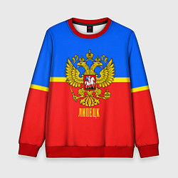 Свитшот детский Липецк: Россия, цвет: 3D-красный