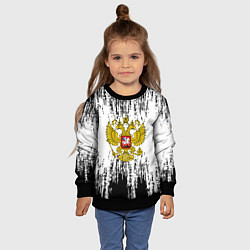 Свитшот детский Russia: White Sport, цвет: 3D-черный — фото 2