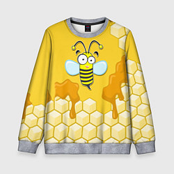 Свитшот детский Веселая пчелка, цвет: 3D-меланж