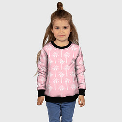 Свитшот детский Розовые тропики, цвет: 3D-черный — фото 2